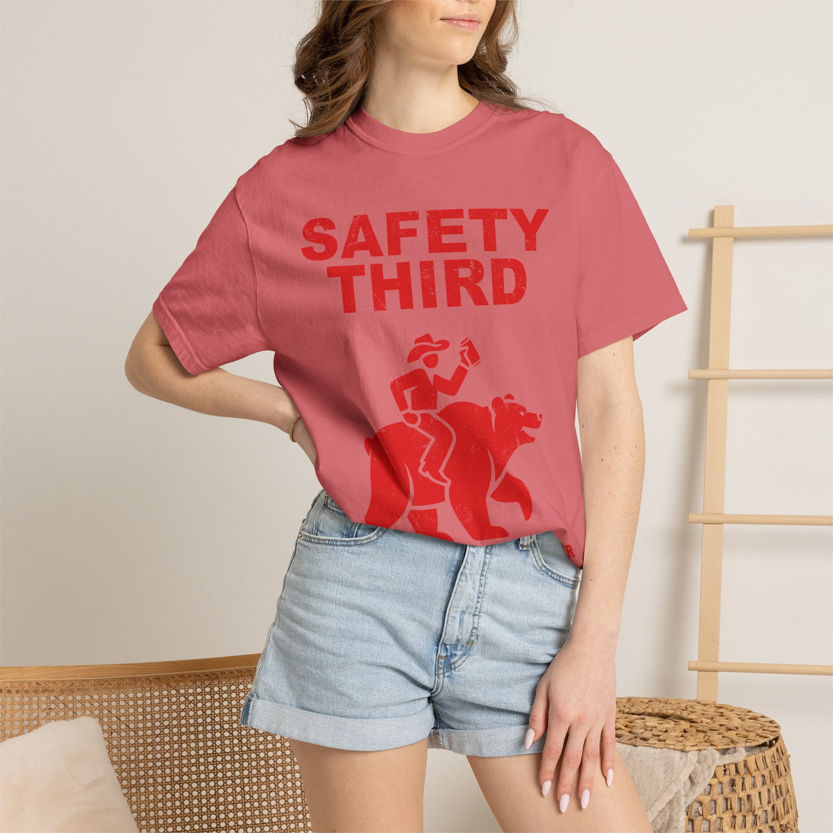Comfort Colors Safety Third Shirt, Funny Blue Collar Worker Tee, Construction Humor Shirt, Tradesman Gift, Professional Amateur Graphic Tee