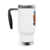 Mechanic Travel Mug with Handle, Team Fix It Boiz Wrench and Gear Design, Workshop Coffee Gift for a Handyman, Dad or Repair Crew Coworker