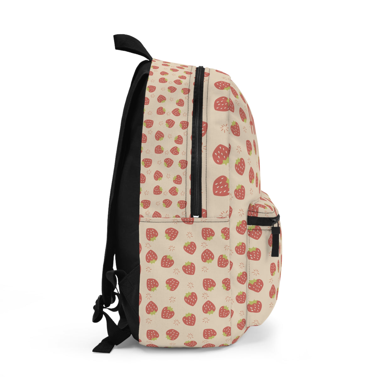 Personalized Strawberry Kids Backpack, Custom Name Girls School Bag, Cute Fruit Backpack, Back to School Book Bag, Preschool Gift