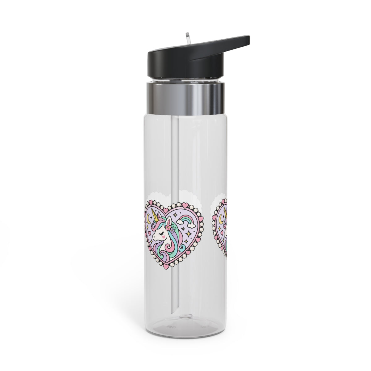 Unicorn Water Bottle for Girls, Cute Pastel Rainbow Drink Bottle, Magical School Water Bottle, Unicorn Lover Gift, Birthday Gift for Kids