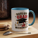 Personalized Graduation Mug, Hats Off Grad Class of 2026 Coffee Cup, Custom Name Gift for Daughter, Son, High School or College Senior
