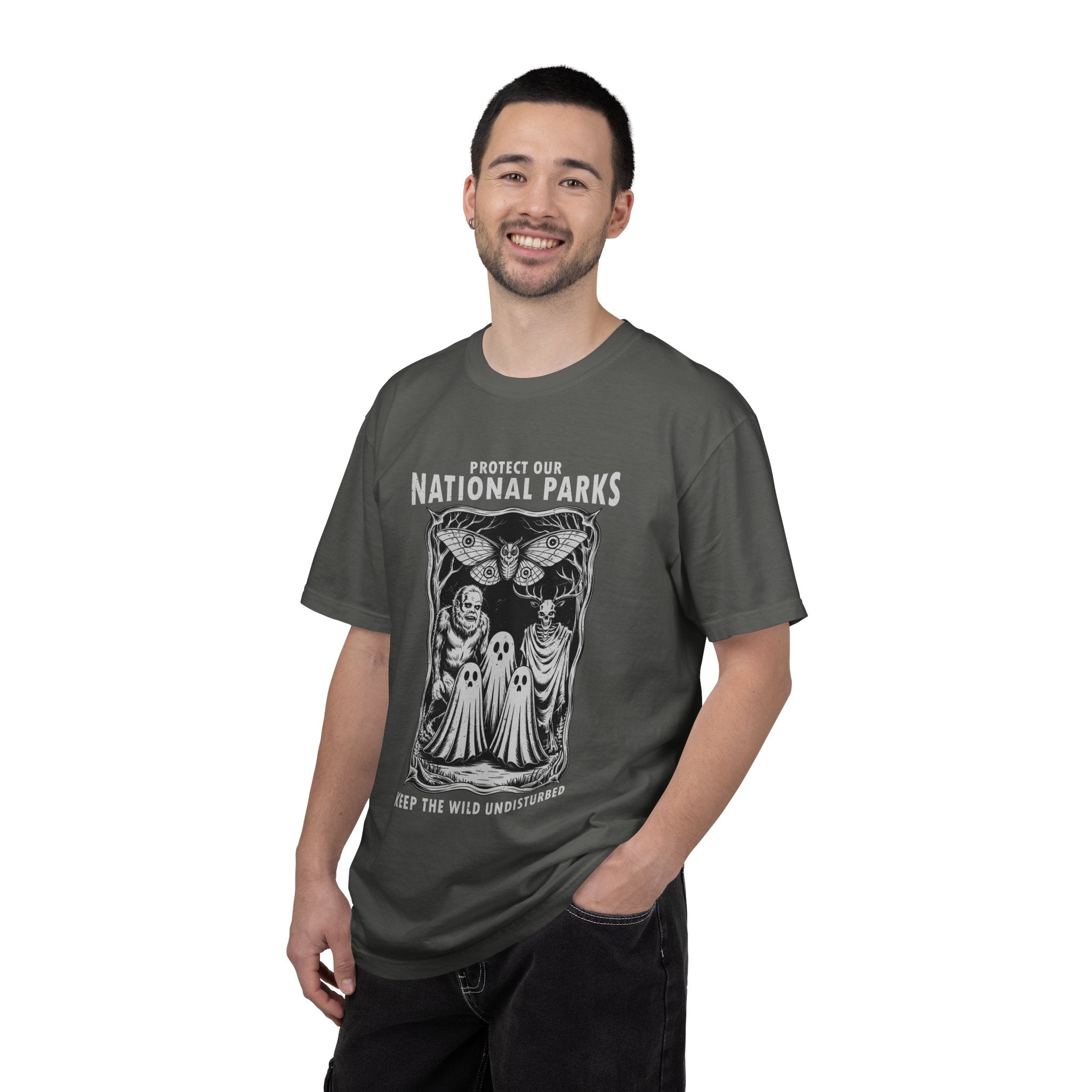 National Parks Gothic Comfort Colors Shirt, Protect Our National Parks Graphic Tee, Cryptid Nature Lover Shirt, Spooky Outdoor Apparel