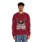 Veterans Day Sweatshirt, Freedom Isn't Free Eagle Pullover, Patriotic Military Top, Veteran Gift, American Pride, USA Clothing