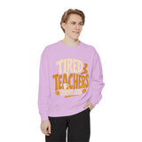 Tired Teachers Coffee Club Comfort Colors Sweatshirt, Funny Teacher Coffee Shirt, Educator Gift, Teacher Life Pullover