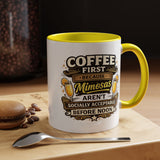 Coffee First Mimosa Later Mug, Funny Brunch Coffee Mug, Mimosa Lover Gift, Weekend Coffee Cup, Funny Drinking Humor Mug