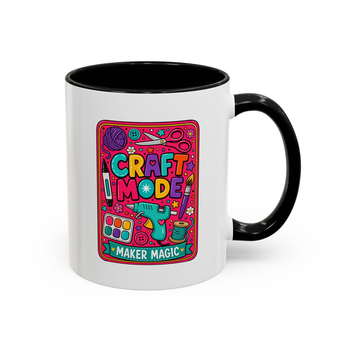Craft Lover Coffee Mug, Craft Mode Maker Magic Mug, Gift for Crafters and DIY Enthusiasts, Creative Hobby Coffee Cup for Makers