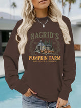 Printed pullover sweatshirt sweatshirt