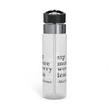 Personalized Motivational Water Bottle, Sip More Worry Less Bottle, Custom Name Gift, Reusable Drink Bottle, Wellness Gift, Hydration Bottle