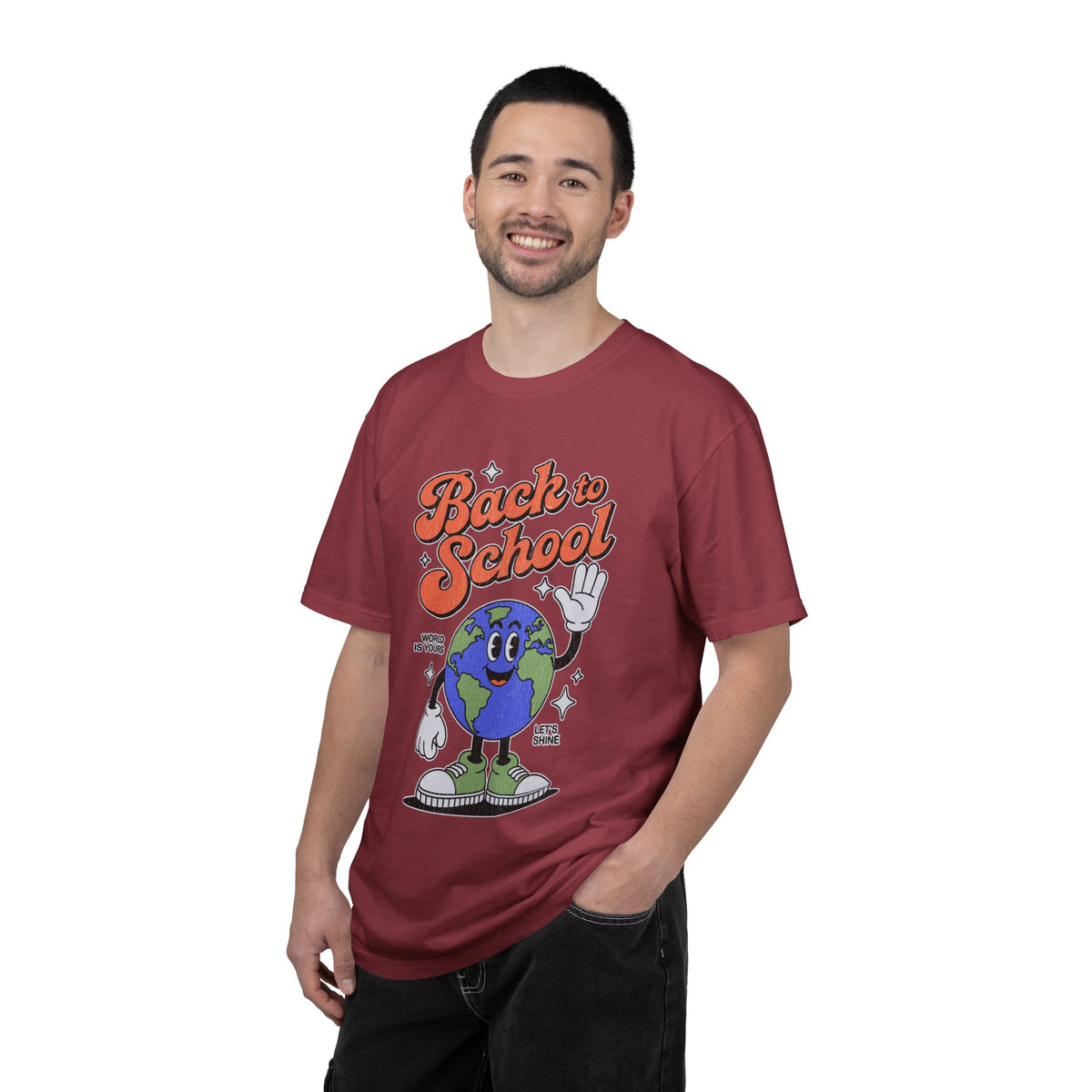 Back to School Earth T-Shirt, Retro Globe Graphic Tee, Teacher First Day Outfit, Student Gift, Classroom Shirt, Geography Educator Gift