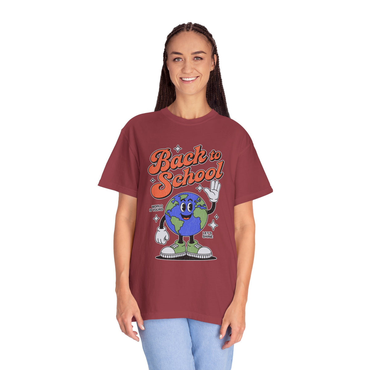 Back to School Earth T-Shirt, Retro Globe Graphic Tee, Teacher First Day Outfit, Student Gift, Classroom Shirt, Geography Educator Gift