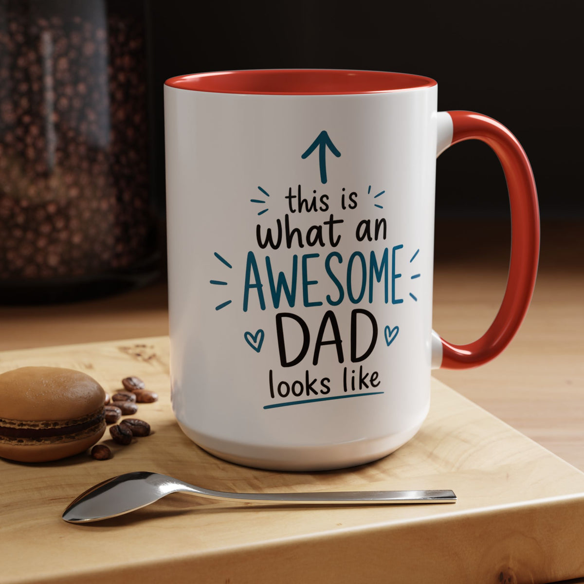 This Is What An Awesome Dad Looks Like Coffee Mug, Father's Day Gift from Daughter or Son, Funny Papa Birthday Ceramic Tea Cup