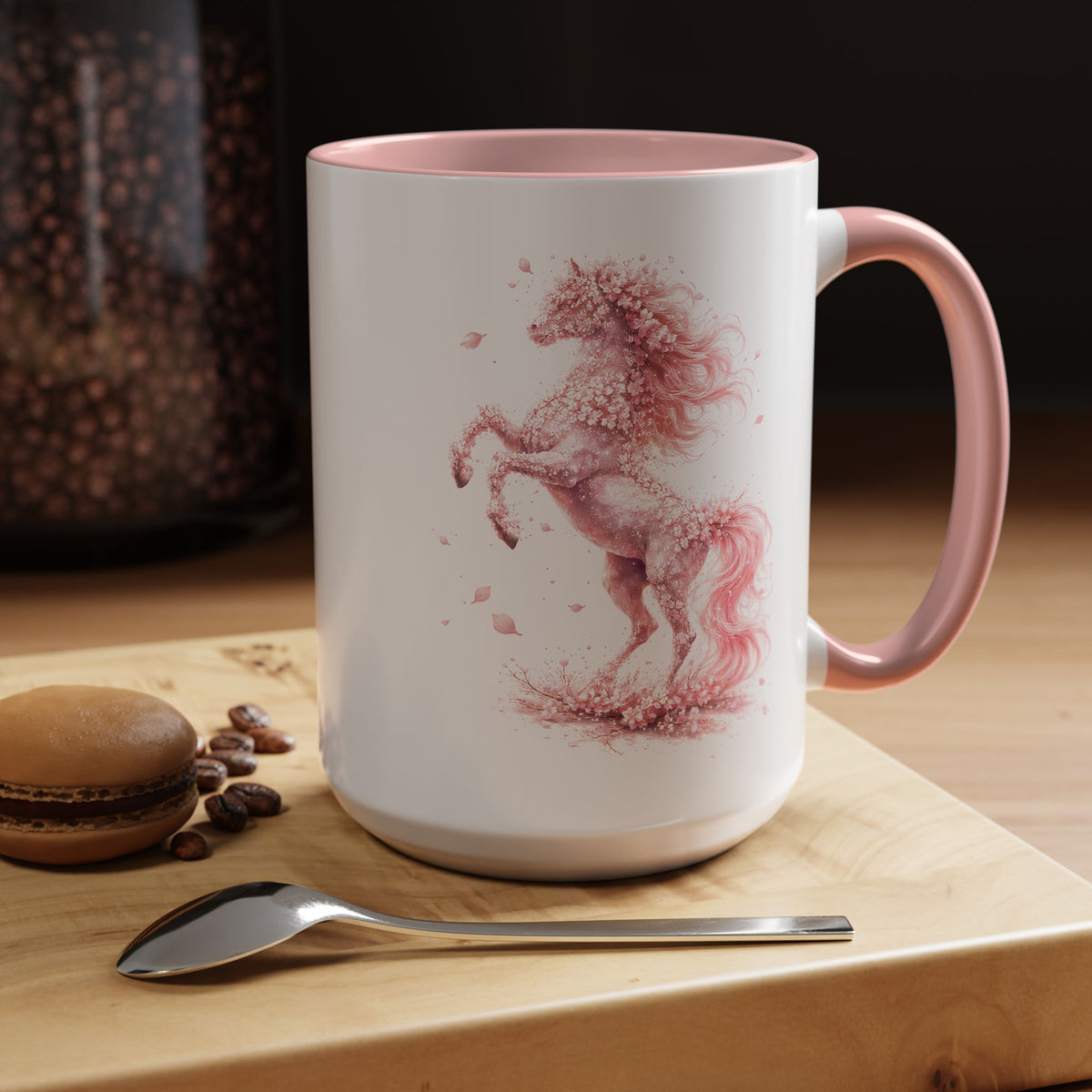 Floral Horse Mug, Horse Lover Gift, Equestrian Coffee Mug, Horse Mom Cup, Horse Art Mug, Ranch Life Gift, Horse Owner Present