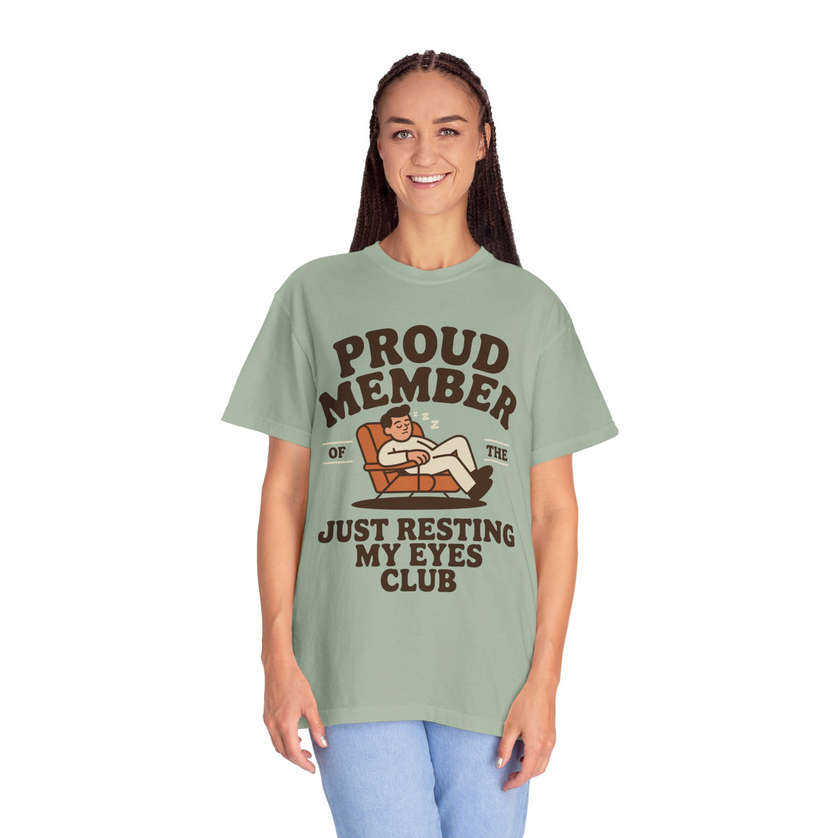Funny Nap Lover Comfort Colors Shirt, Just Resting My Eyes Club Tee, Tired Adult Humor Shirt, Relaxation Graphic Tee Gif