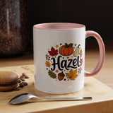 Personalized Fall Name Mug, Custom Hazel Pumpkin Coffee Cup, Autumn Birthday Gift for Her, Thanksgiving Keepsake, Cozy Seasonal Present