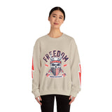 Freedom American Independence Sweatshirt, Patriotic Skull Crewneck, USA Flag Pullover, Fourth of July Outfit, Americana Gift for Him