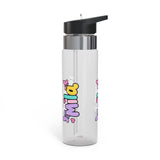 Personalized Butterfly Water Bottle, Custom Name Drink Bottle for Girls, Pastel Kids School Bottle, Cute Birthday Gift for Her