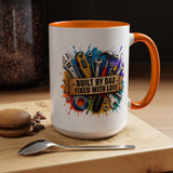 Built by Dad Fixed with Love Mug, Handyman Dad Coffee Mug, Father's Day Gift for Carpenter Mechanic DIY Dad, Workshop Mug