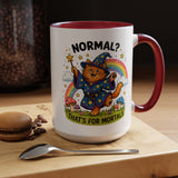 Funny Wizard Cat Mug, Normal That's For Mortals Coffee Mug, Magical Cat Lover Gift, Fantasy Wizard Kitty Mug for Book Lovers