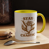 Stay Chaotic Raccoon Coffee Mug, Funny Trash Panda Mug, Chaotic Energy Gift, Cute Raccoon Coffee Cup, Meme Lover Present