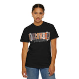 Halloween Season Shirt, Leopard Plaid Pumpkin Letter Graphic Tee, Cute Fall Gift for Women, Spooky October Outfit for Teachers and Moms