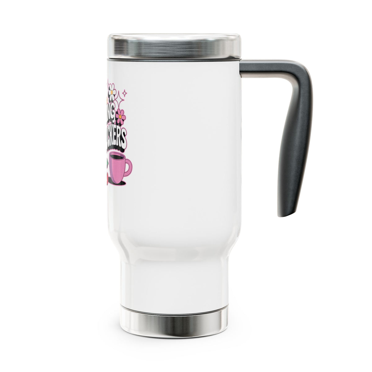 Funny Coffee Travel Mug, Good Morning Sarcastic Cup, Floral Stainless Steel Mug, Funny Gift for Her, Coworker Gift