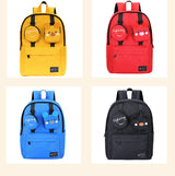 High school students creative backpack personality junior high school girl schoolbag solid color small pocket backpack