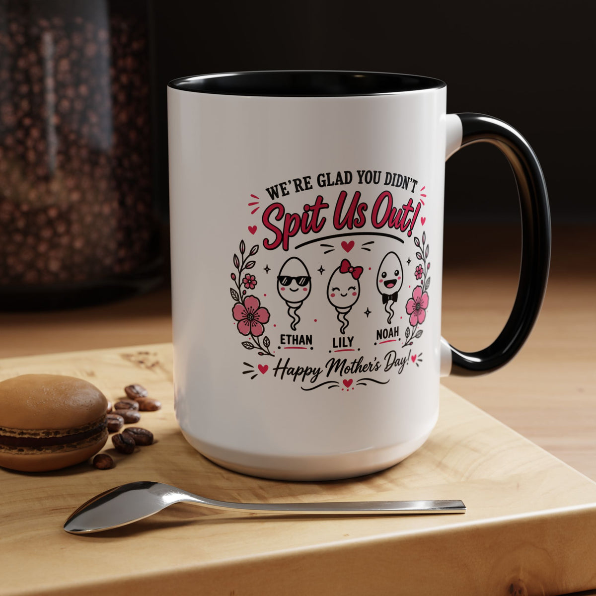 Personalized Mother's Day Mug, Custom Kids Names Coffee Mug, Gift From Children to Mom, Cute Mother's Day Cup, Mom Gift