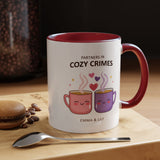 Partners in Cozy Crimes Mug, Personalized Best Friend Coffee Mug, Custom Name Friendship Gift for Women