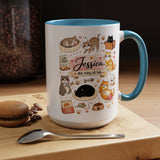 Personalized Cat Mom Mug, Custom Crazy Cat Lady Coffee Mug, Cat Lover Gift with Name, Cute Cat Mom Mug for Women