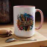 Built by Dad Fixed with Love Mug, Handyman Dad Coffee Mug, Father's Day Gift for Carpenter Mechanic DIY Dad, Workshop Mug