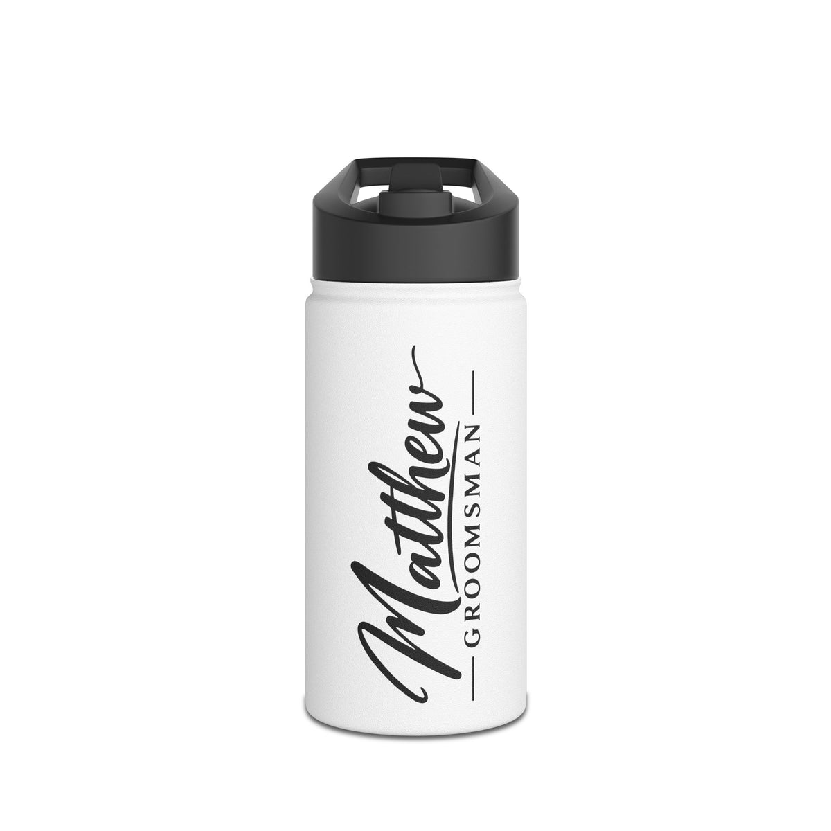 Personalized Junior Groomsman Water Bottle, Stainless Steel Kids Straw Bottle, Custom Name Ring Bearer Gift, Boys Wedding Party Gift