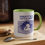 Funny Introvert Mug, Social Anxiety Coffee Mug, Deep Thinker Gift, Sarcastic Humor Cup, Emotional Ocean Mug, Mental Health Gift