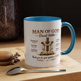 Personalized Man of God Mug, Christian Pastor Appreciation Gift, Custom Faith Coffee Mug for Pastor, Church Leader Thank You Gift