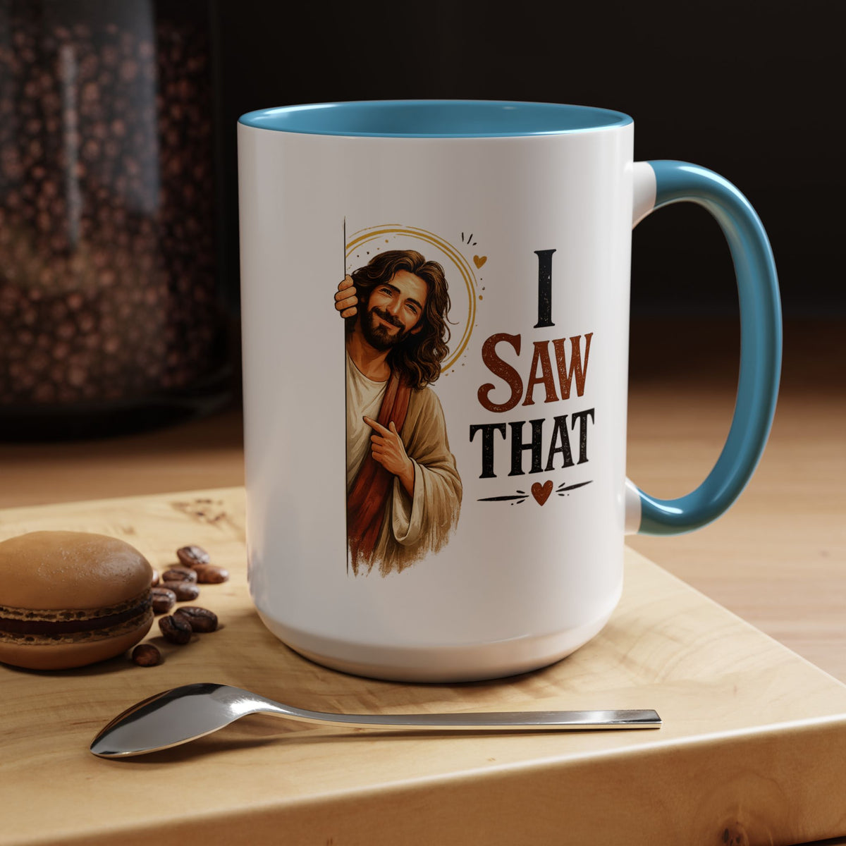 Funny Christian Jesus Mug, I Saw That Coffee Mug, Religious Humor Gift for Christians, Faith Based Mug, Church Friend Gift