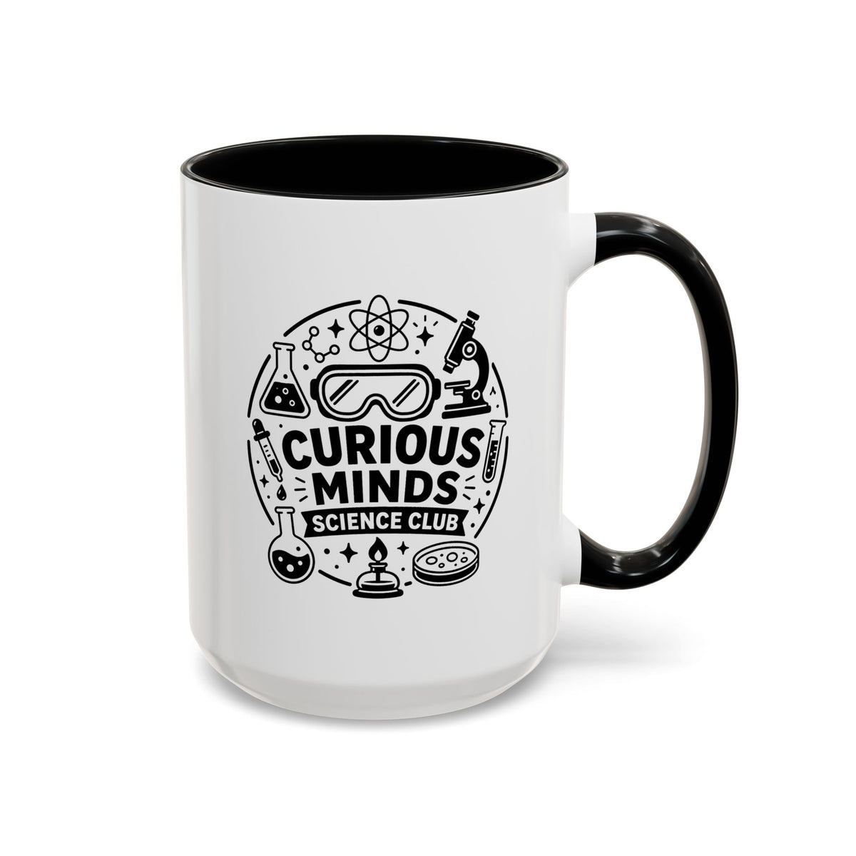 Science Club Mug, Curious Minds Coffee Cup, STEM Teacher Appreciation Gift, Chemistry Student Present, Classroom Science Lab Drinkware