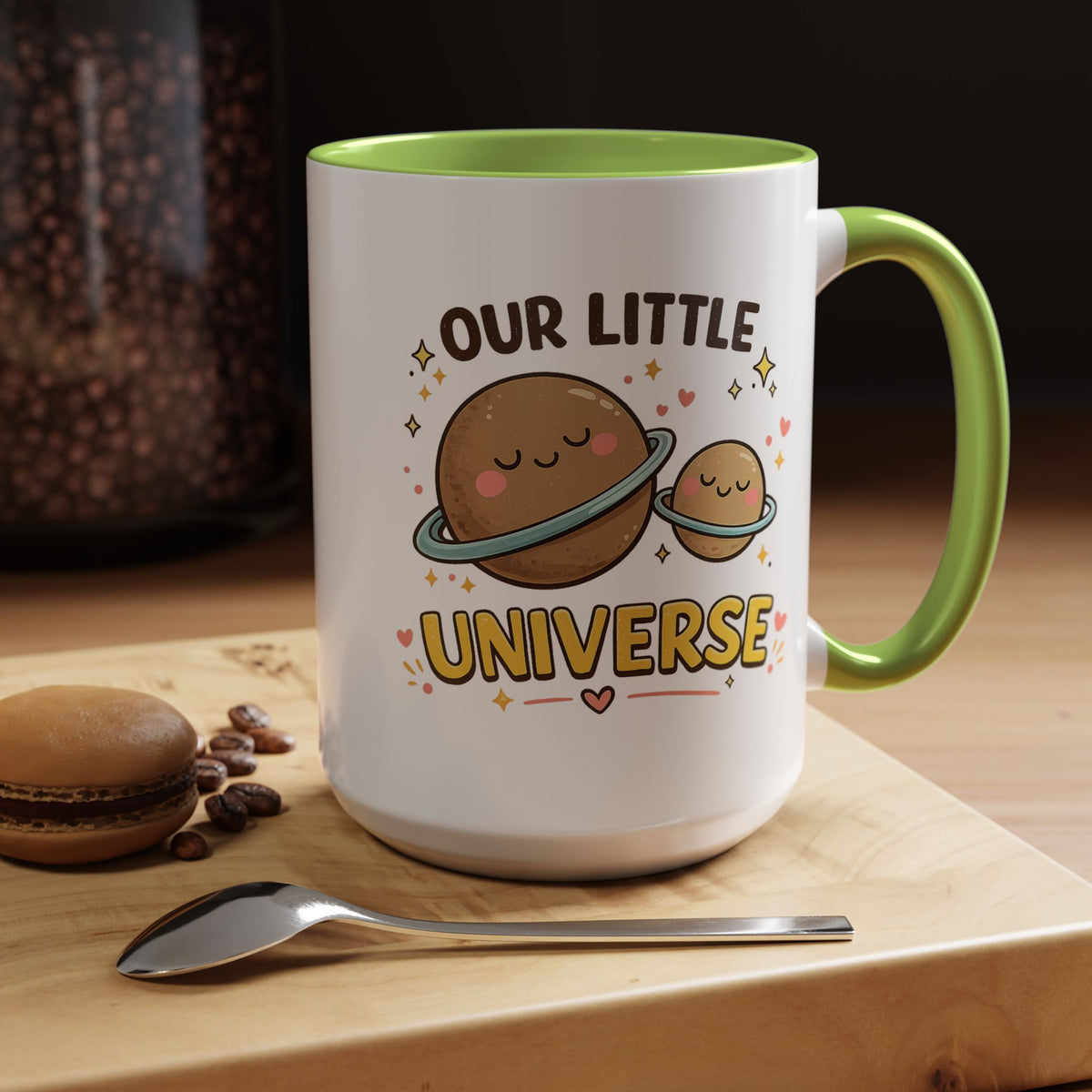 Cute Planet Family Mug, Our Little Universe Coffee Mug, Parent Child Gift, New Mom Mug, Space Lover Family Cup, Baby Shower Gift