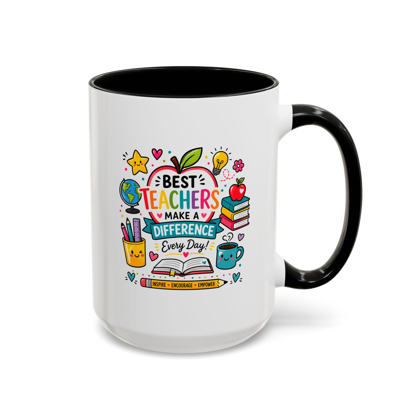 Best Teacher Appreciation Mug, Teachers Make a Difference Coffee Cup, Thank You Gift for Educator, End of Year or Christmas Keepsake