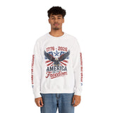 America 250 Sweatshirt 1776 2026, 250th Anniversary USA Pullover, Patriotic Eagle Top, American History Gift, July 4th Outfit