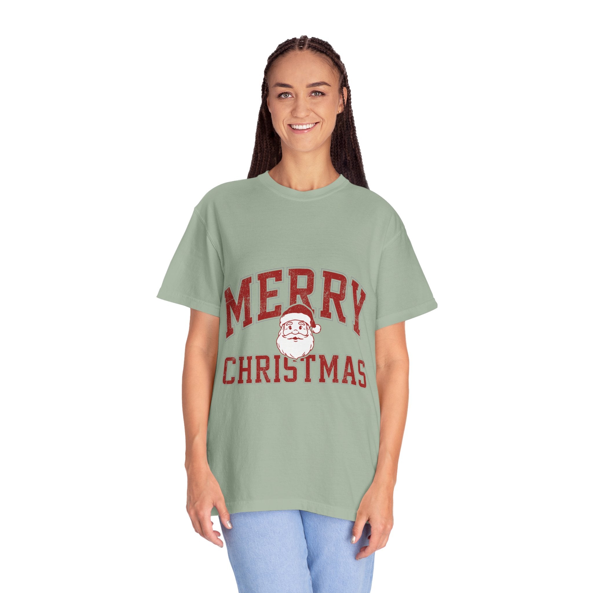 Merry Christmas Santa Shirt, Vintage Holiday T-Shirt, Festive Christmas Party Tee, Retro Santa Claus Gift for Family Photos, Men or Women