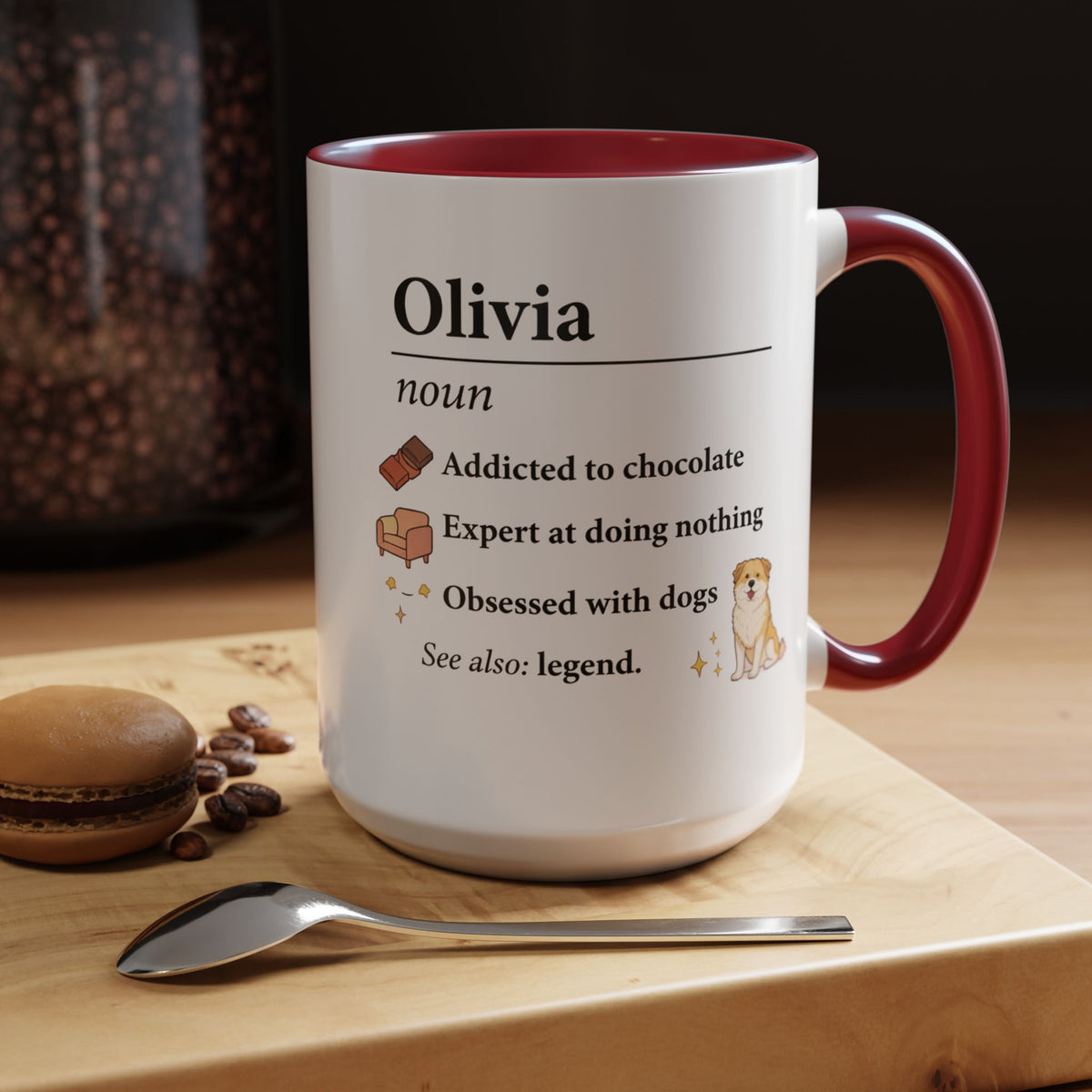 Personalized Definition Mug, Custom Name Coffee Mug for Women, Dog Lover Gift, Personalized Best Friend Mug, Unique Birthday Cup