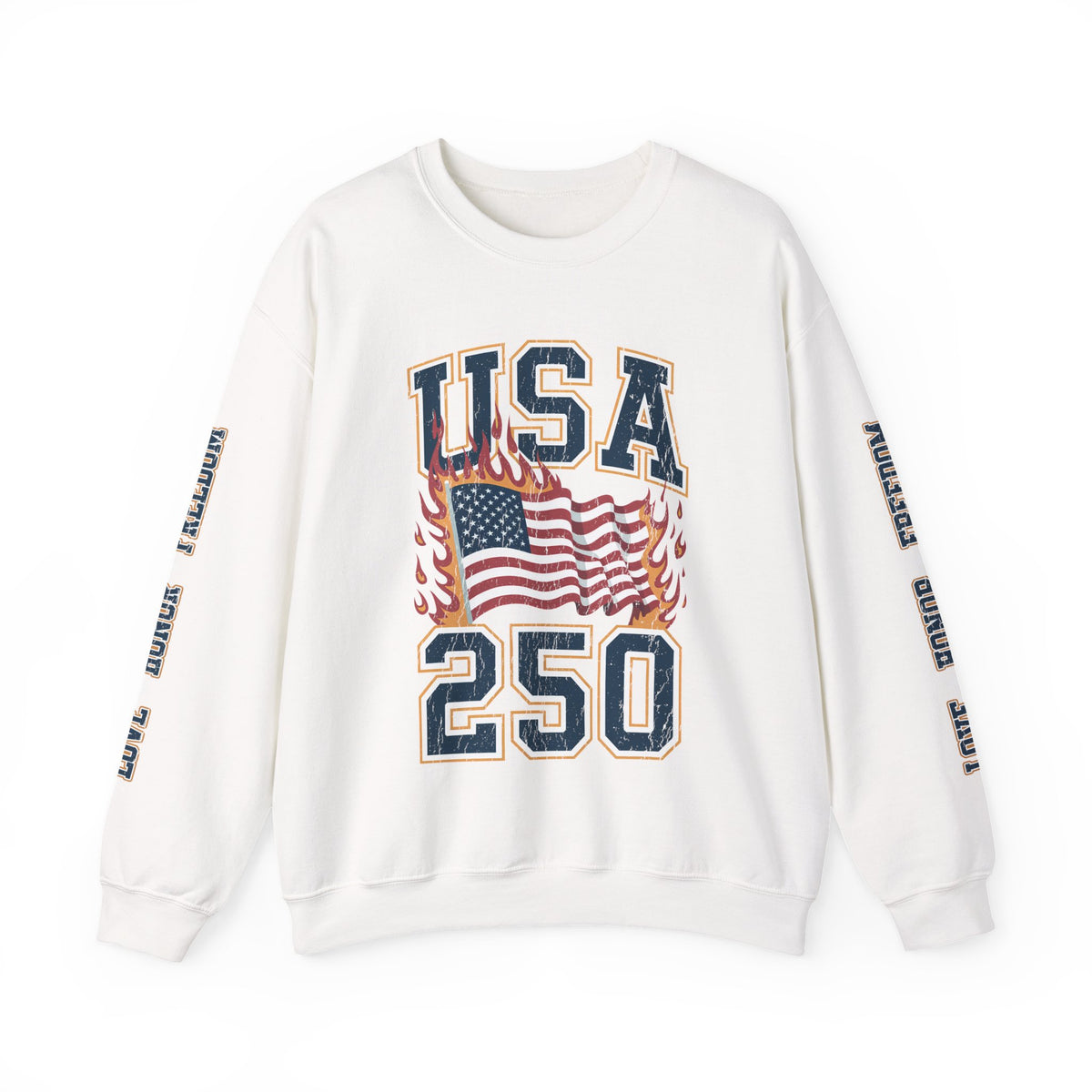 USA 250 Sweatshirt, American Flag Crewneck, Patriotic Pullover, USA 250th Anniversary Gift, Fourth of July Shirt, Americana Top