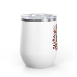 FAFO Wine Tumbler, Retro Tattoo Roses and Cherries Cup, Sarcastic Gift for Her, Edgy Bachelorette Party Cup, Funny Coworker Gift