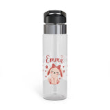 Cute Bunny Personalized Water Bottle, Custom Name Drink Bottle, Adorable School Gift, Rabbit Lover Gift, Birthday Gift, Reusable Kids Bottle