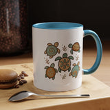Sea Turtle Mug, Boho Coastal Coffee Cup, Ocean Animal Lover Gift, Beach House Kitchen Decor, Unique Birthday Present for Marine Life Fan