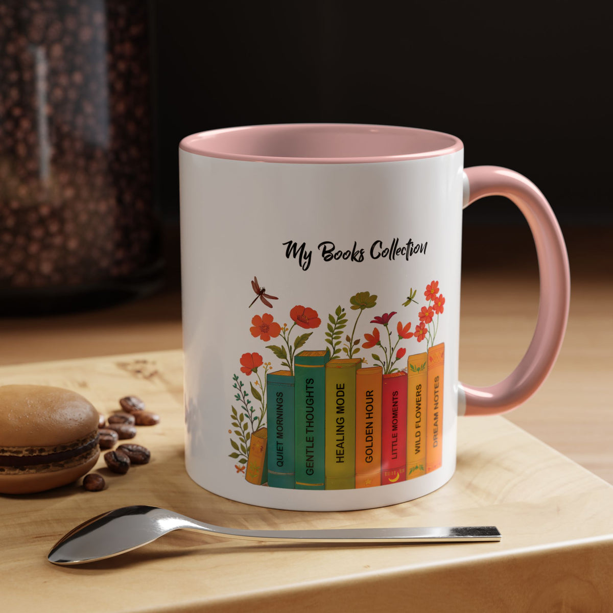 Book Lover Mug, Reading Coffee Mug, Cozy Reader Gift, Bibliophile Cup, Floral Books Mug, Bookworm Gift, Library Lover Present