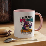 Funny Eye Roll Mug, Sarcastic Bird Coffee Cup, Keep the Eye Rolls Coming Quote Gift for Coworker, Best Friend Birthday, Office Humor