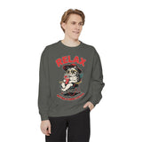 Funny Cat Lover Comfort Sweatshirt, Relax Nothing Is Under Control Crewneck, Sarcastic Cat Mom Comfort Sweatshirt Gift