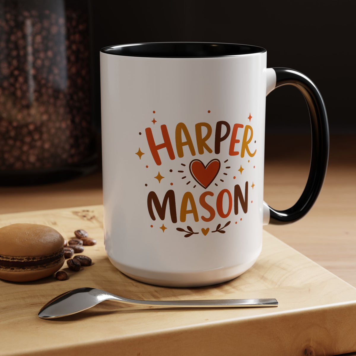 Personalized Couple Name Mug, Custom Names Coffee Mug, Matching Couple Gift, Anniversary Present for Husband and Wife, Romantic Mug
