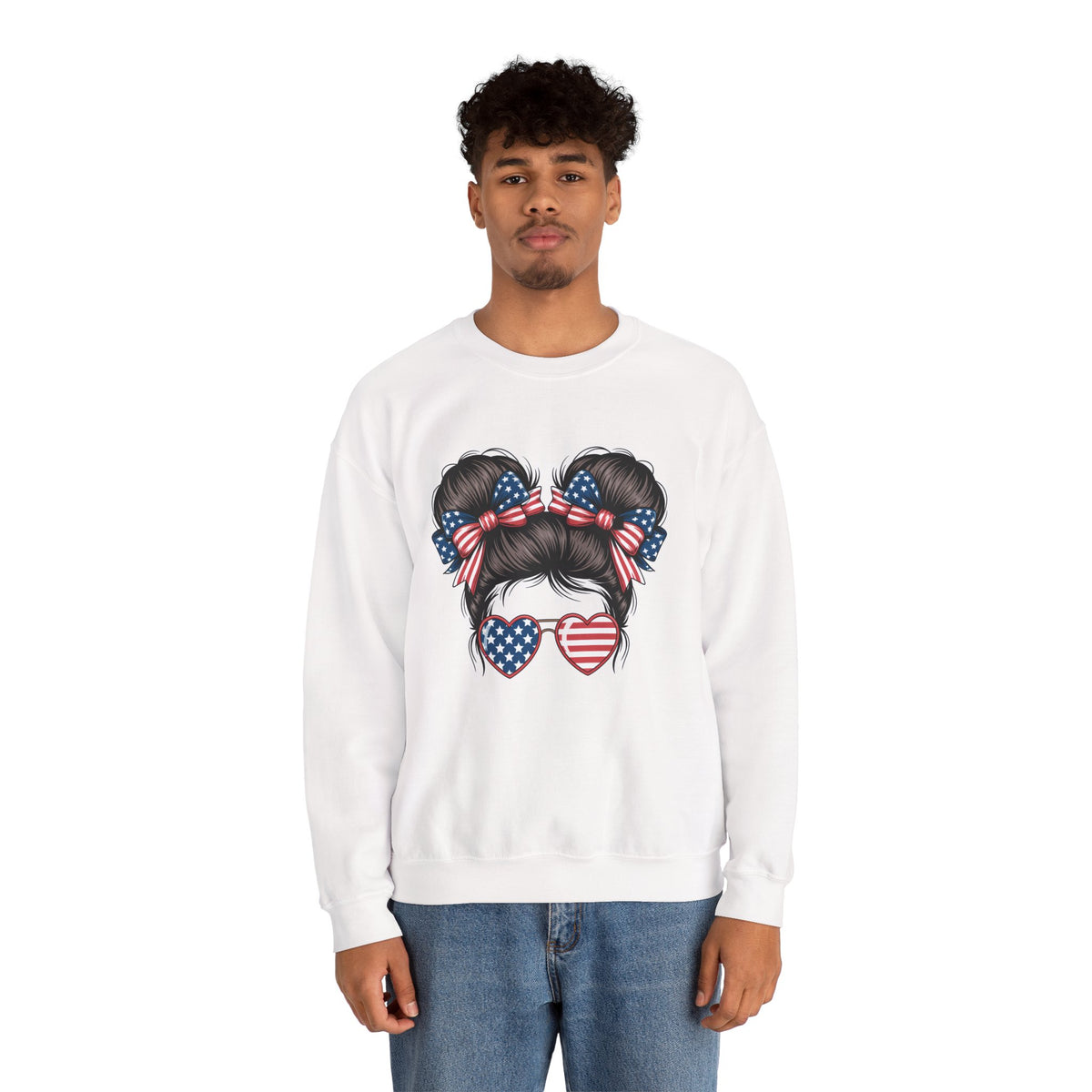 Personalized Patriotic Sweatshirt, Custom Little Miss Pullover, American Flag Girl Crewneck, Fourth of July Gift, USA Country Shirt