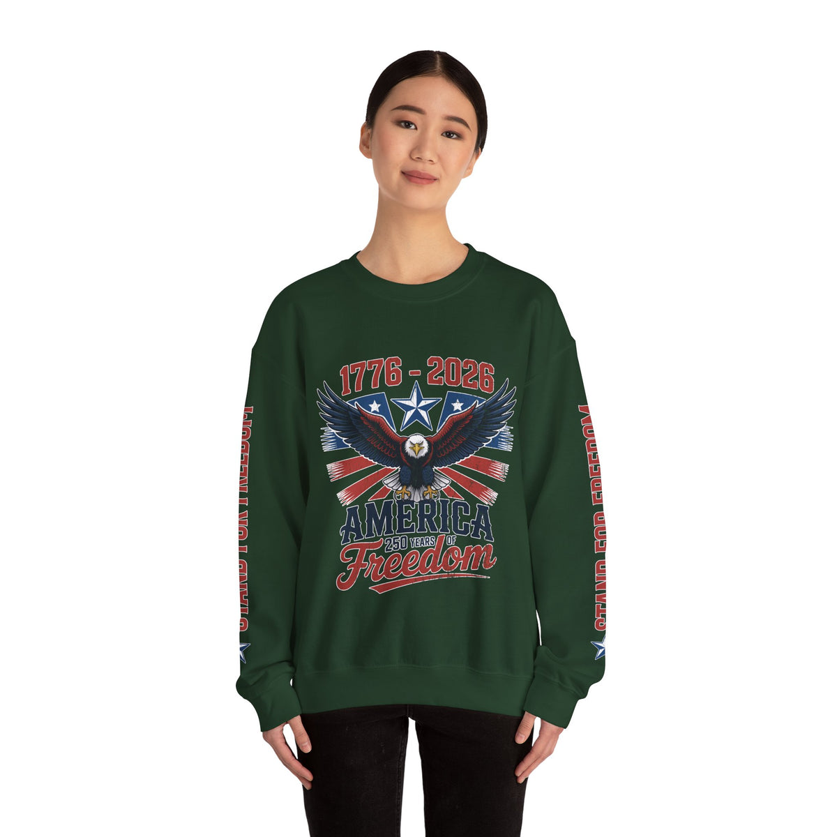 America 250 Sweatshirt 1776 2026, 250th Anniversary USA Pullover, Patriotic Eagle Top, American History Gift, July 4th Outfit